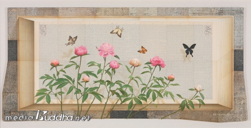 , ۾,  Acrylic on cloth & paper, 159x77cm, 2007